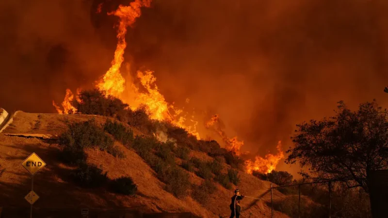 Chief Kristin Crowley of the Los Angeles Fire Department said there was a “significant flare-up”