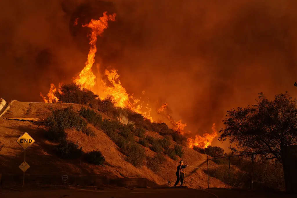 Chief Kristin Crowley of the Los Angeles Fire Department said there was a “significant flare-up”