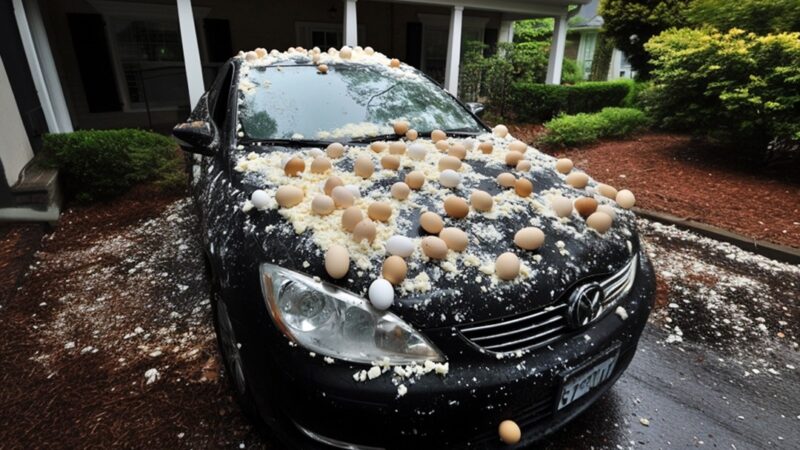 My Neighbor Threw Eggs at My Car Because It Was ‘Blocking the View’ of His Halloween Decorations