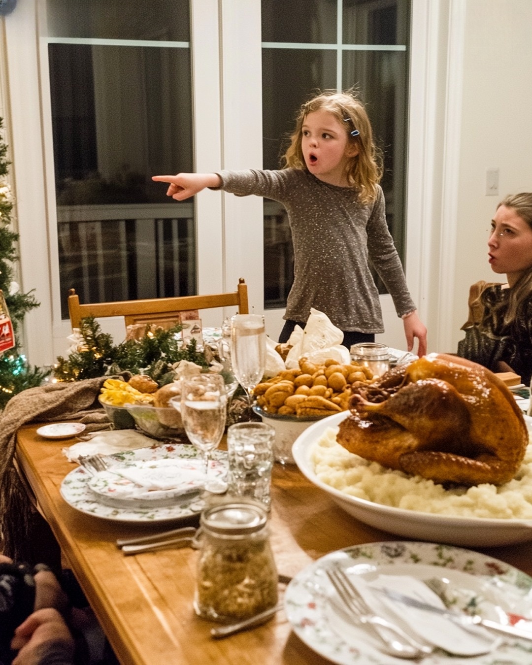 At Christmas Dinner, My Daughter Stood up and Shouted, ‘And Where’s the Man Mom Keeps in Our Basement?’