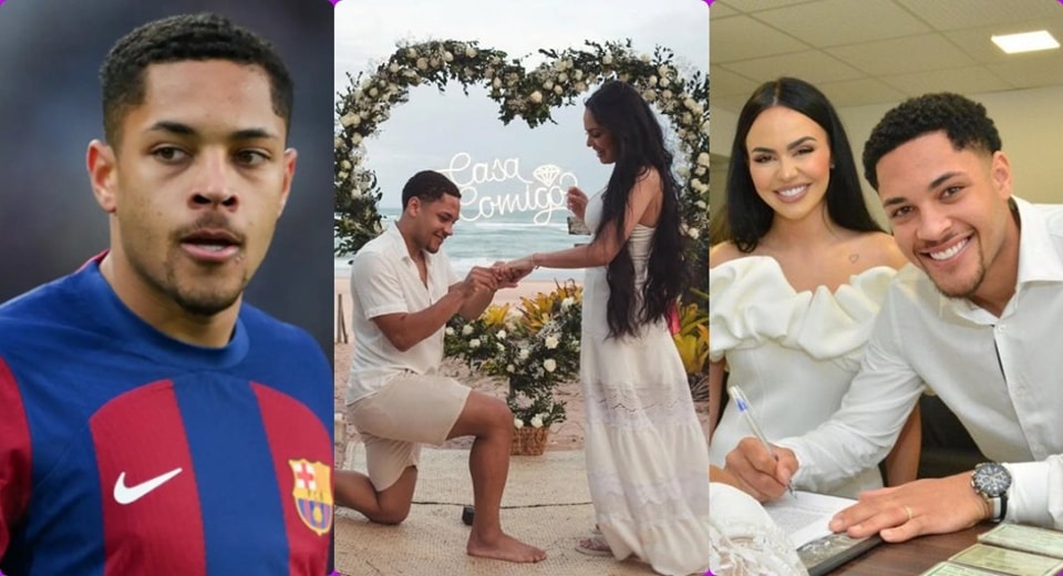 His attitude changed” – Brazilian footballer, Vitor Roque’s wife, Dayana Lins, asks for divorce after One year of marriage