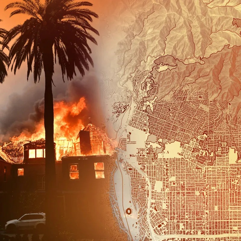 Maps and images reveal scale of LA wildfire devastation