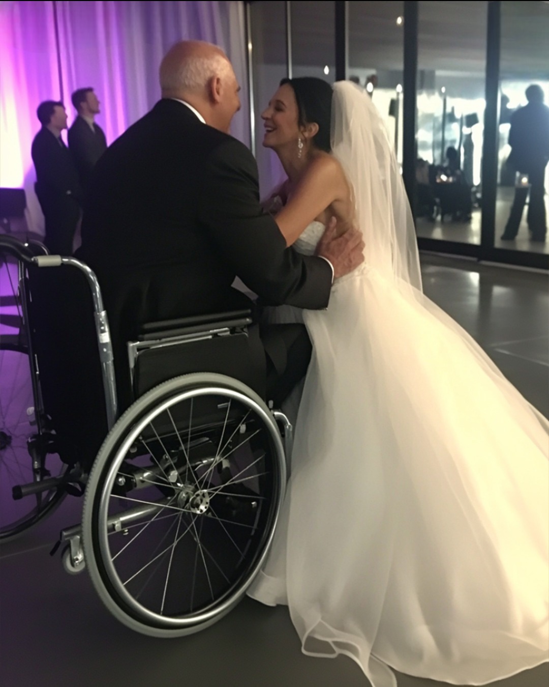 Bride Doesn’t Want Her Dad in Wheelchair to Walk Her Down the Aisle until She Sees Him on TV — Story of the Day