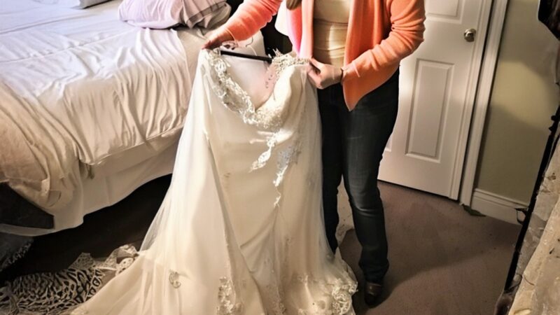 I Found My Daughter’s Wedding Dress Cut to Pieces with My Stepdaughter Standing over It – I Thought She Did It, but I Was Wrong