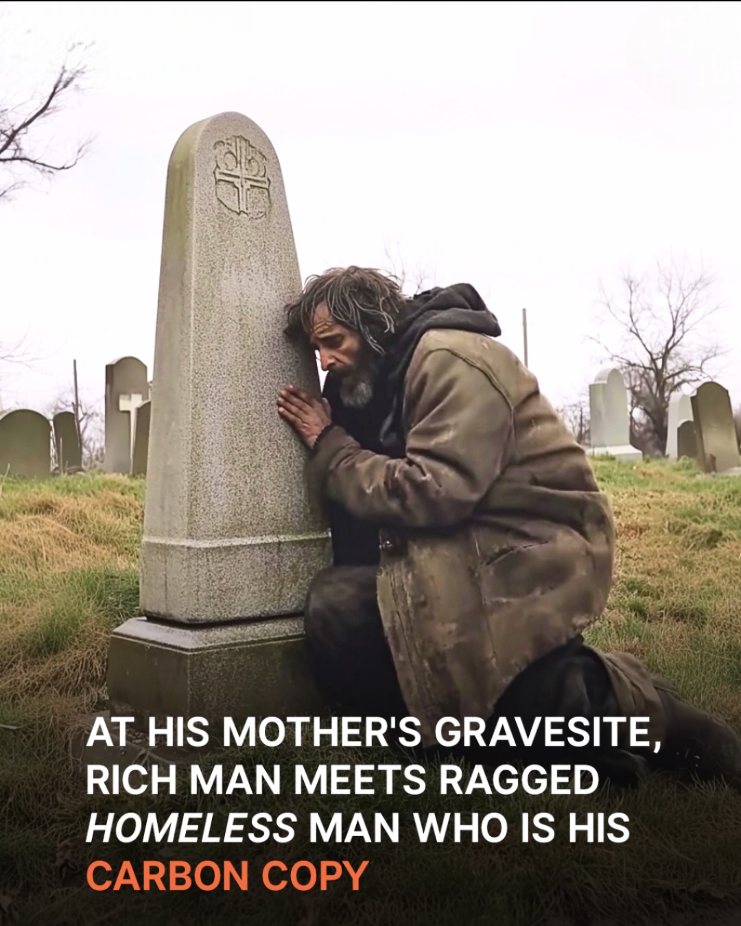 At His Mother’s Gravesite, Ted Meets Ragged Homeless Man Who Is a Carbon Copy of Him – Story of the Day