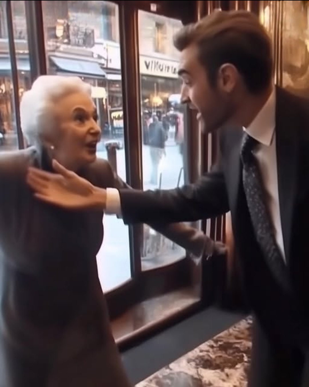 Restaurant Manager Kicks Out Old Lady Asking for Shelter, Next Day Sees Her Sitting with Owner – Story of the Day